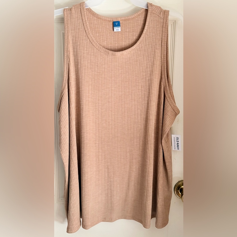 Old Navy NWT Sleeveless Ribbed Tan Top